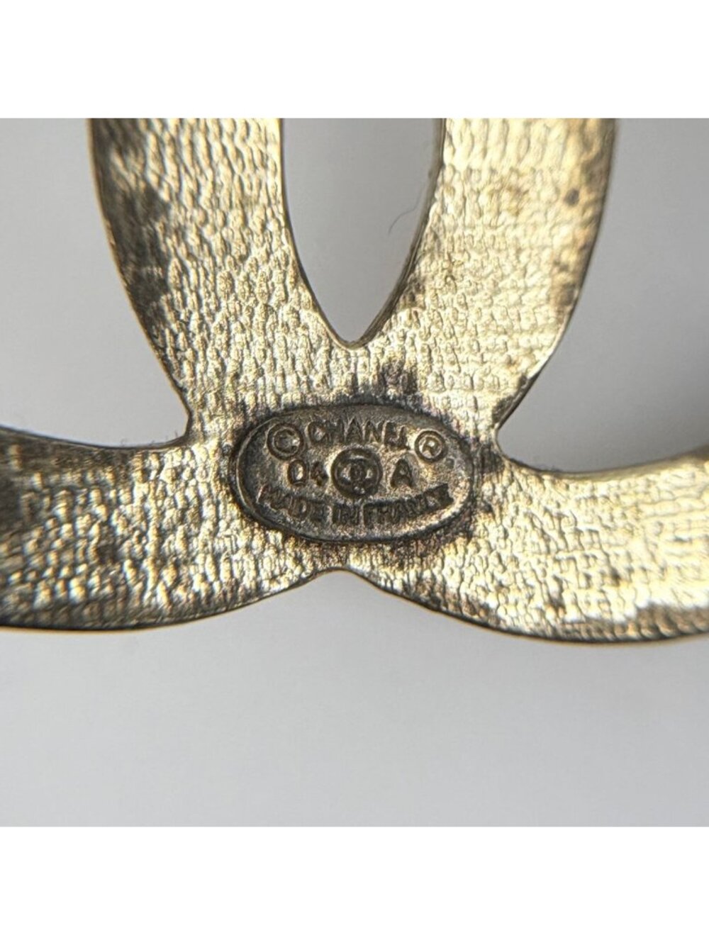 Chanel CC Logo Rhinestone Bangle Silver Plated Bracelet - Picture 7 of 8